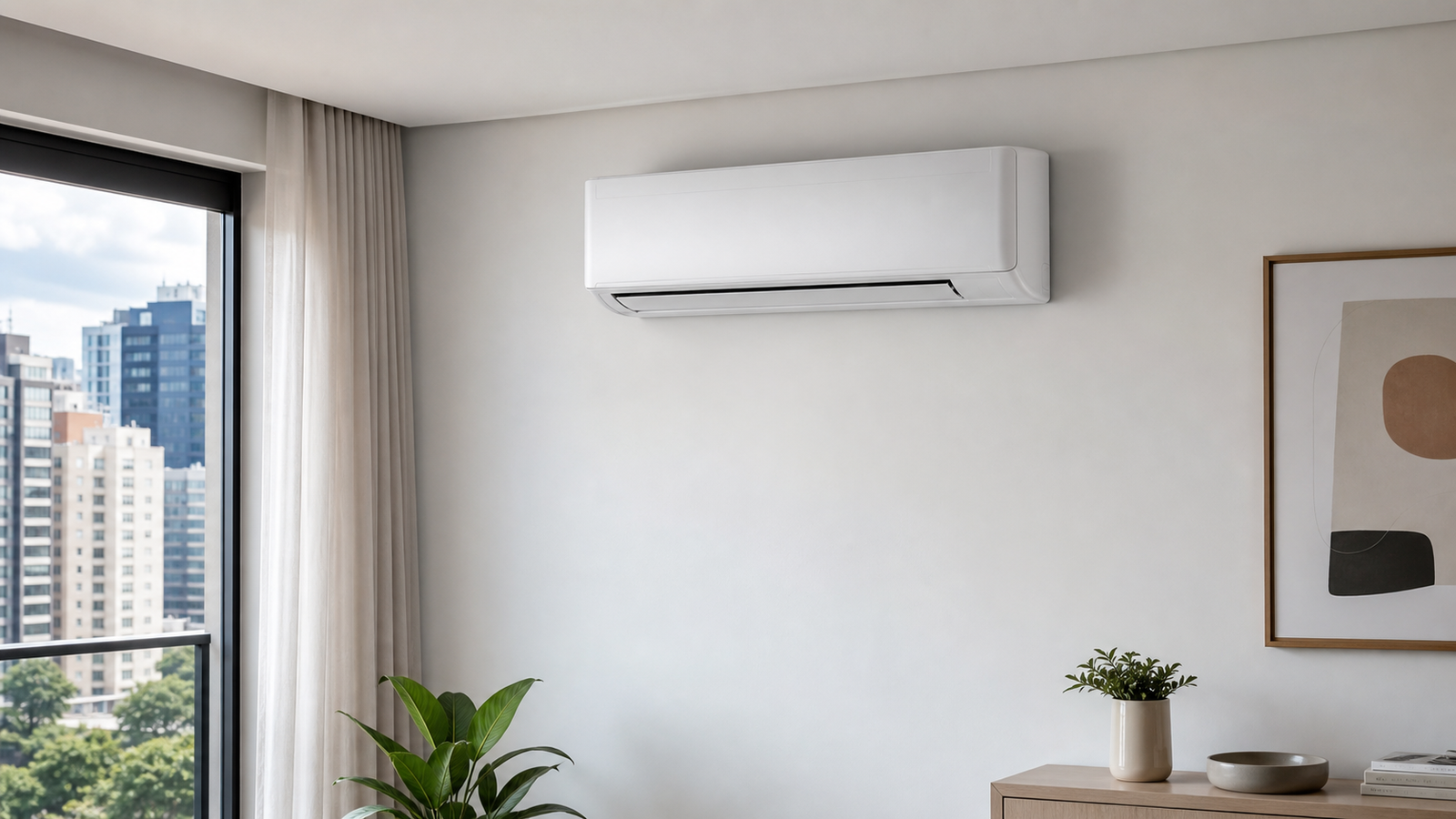 Split Hi-Wall instalado em ambiente interno
